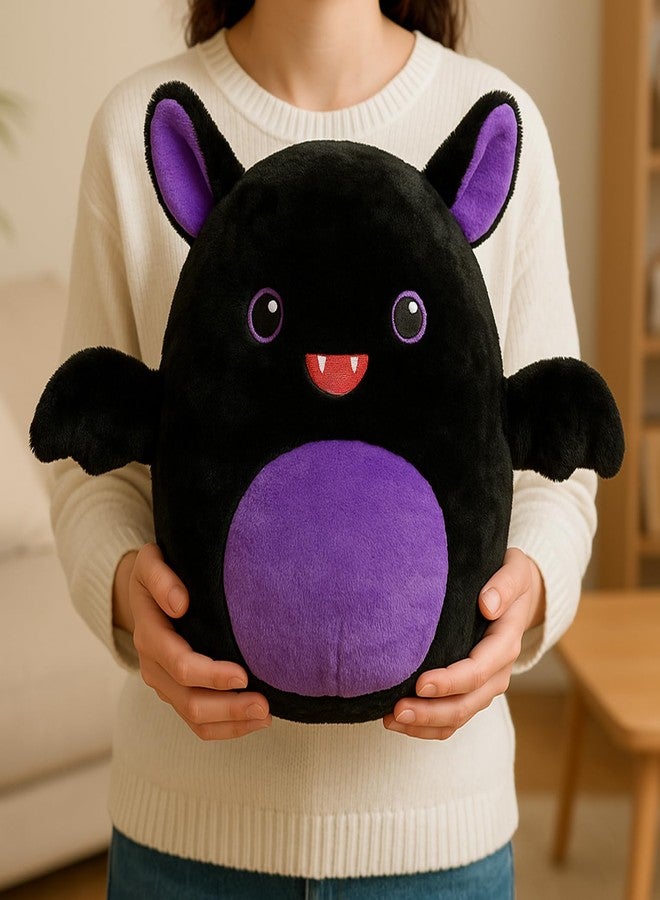 WEIGEDU Huggable Cute Bat Stuffed Animal Plush Toy with Wings and Embroidered Eyes - 14 Inches - Halloween Theme Party Gift for Boys and Girls - Image 4